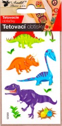 Tetovací obtisky 10,5 x 6 cm - malí dinosauři