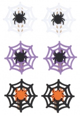 Pavučiny z filcu na kolíčku 5 cm, 6 ks 