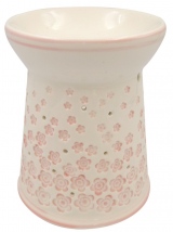 Aromalampa porcelánová s růžovými kytičkami 13,5 cm 