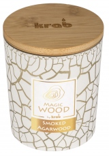 Svíčka Magic Wood s dřevěným knotem - Smoked Agarwood 300g 